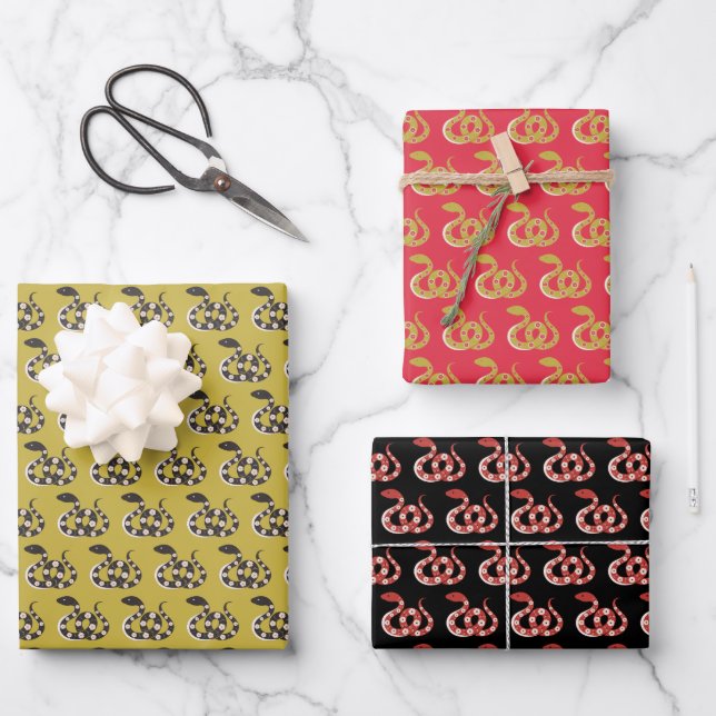 Chinese New Year of the Snake Wrapping Paper Sheet (Front)
