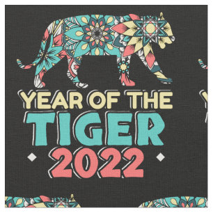 Chinese New Year of the Tiger 2022 - Mandala Fabric