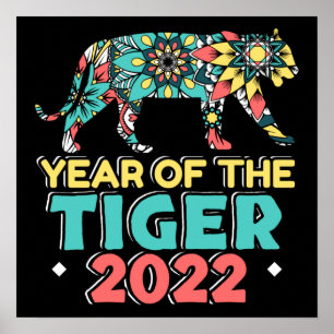 Chinese New Year of the Tiger 2022 - Mandala Poster