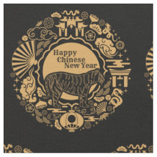 Chinese New Year of the Tiger Fabric