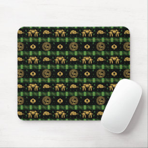 Chinese New Year of the Tiger Green Pattern Mouse Mat