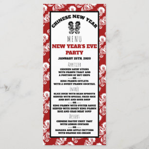 Chinese New Year Oriental Dragon Menu