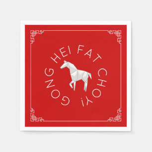 Chinese New Year Origami Horse Napkin