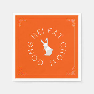 Chinese New Year Origami Rabbit Napkins