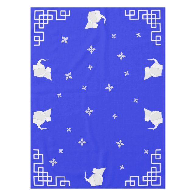 Chinese New Year Origami Rats & Stars Tablecloth (Front)