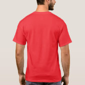 Chinese New Year Papercut Dragon Wood Red Gold T-Shirt (Back)
