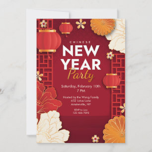 Chinese New Year Party Invitation