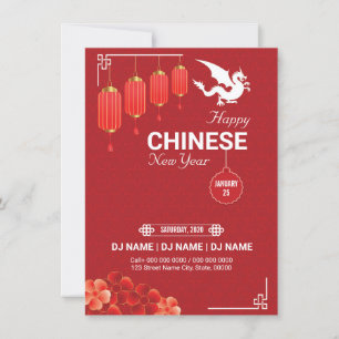 Chinese New Year Party Invitation Flyer