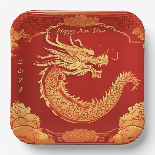 Chinese New Year Party Paper Plate (Front)