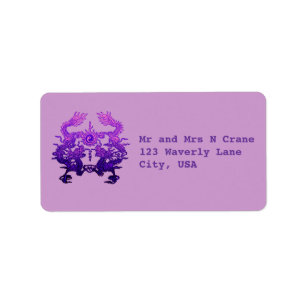 CHINESE NEW YEAR Purple Dragons Label