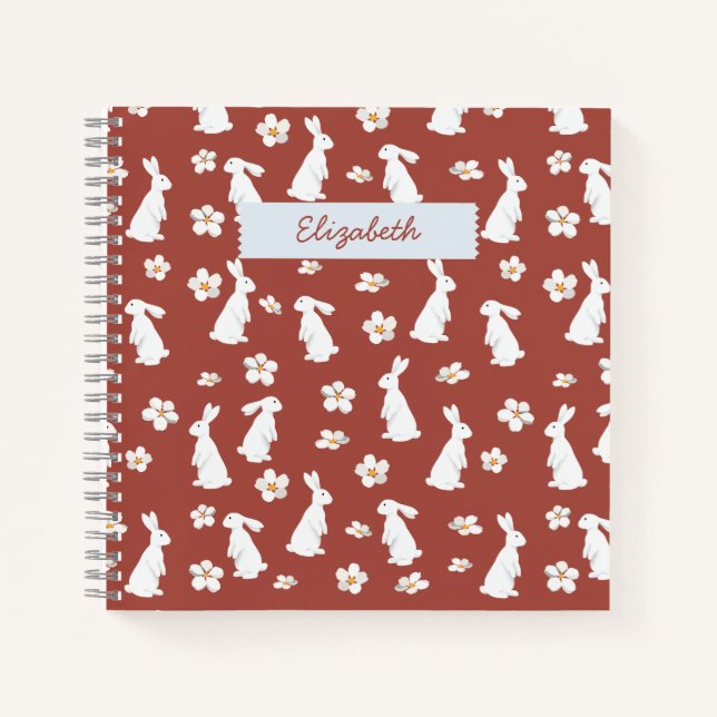 Chinese New Year Rabbit Pattern Notebook (Front)
