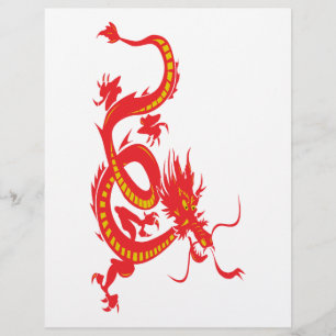 Chinese New Year Red Dragon Flyer