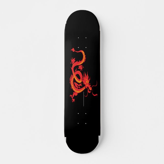 Chinese New Year Red Dragon Skateboard (Front)