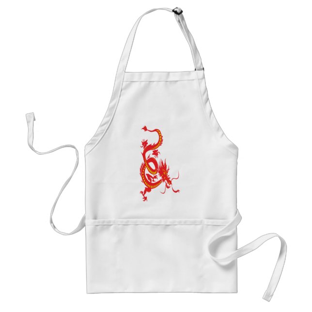 Chinese New Year Red Dragon Standard Apron (Front)