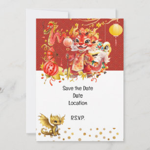 Chinese New Year Save the Date party Invitation