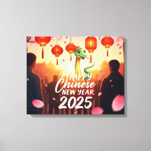 Chinese New year Snake Canvas Print