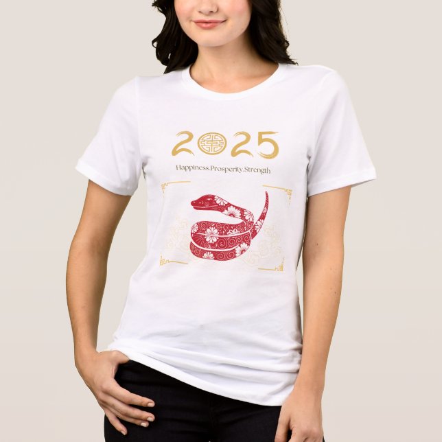  Chinese New Year Snake  Tri-Blend Shirt (Front)