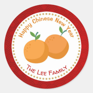Chinese New Year Stickers (Two Oranges)