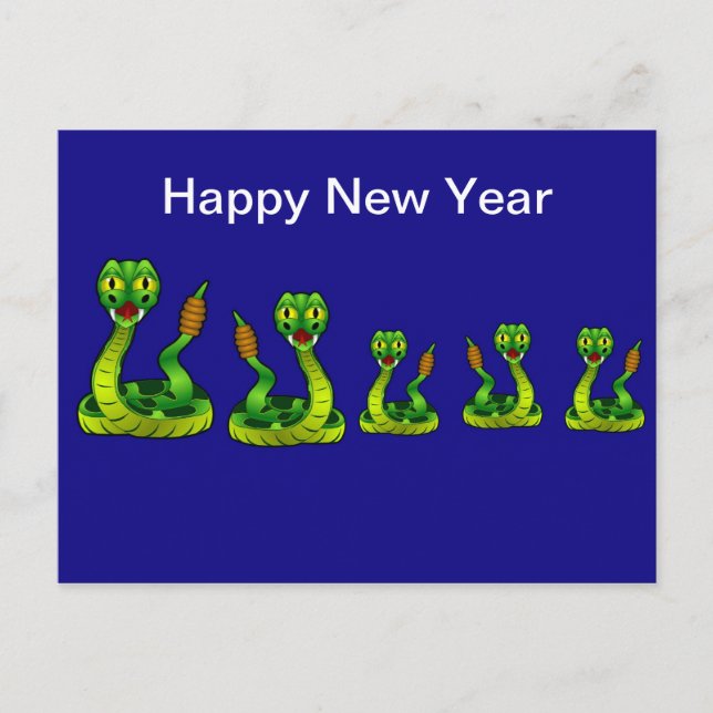 Chinese New Year Vietnamese Tet Year of the snake Holiday Postcard (Front)