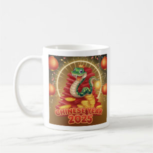 Chinese new year wood snake coffee mug