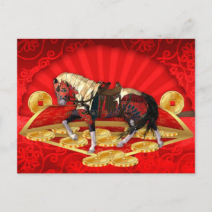 Chinese New Year, Year Of Horse Postcard