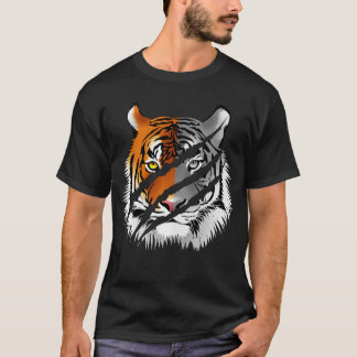 Chinese New Year Zodiac Black and White Tiger  T-Shirt