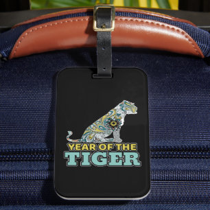 Chinese New Year - Zodiac White Tiger Luggage Tag
