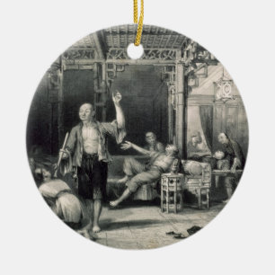 Chinese Opium Smokers, from 'China in a Series of Ceramic Tree Decoration