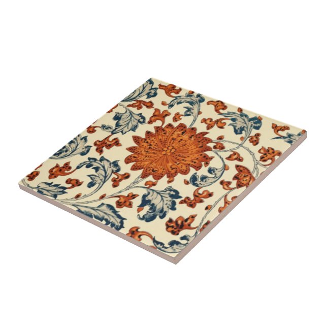 Chinese ~ Orange ~ Blue ~ White ~ * ~ Tile (Side)