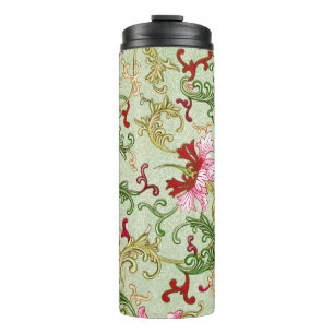 "Chinese Ornament" Inspired William Morris Style Thermal Tumbler