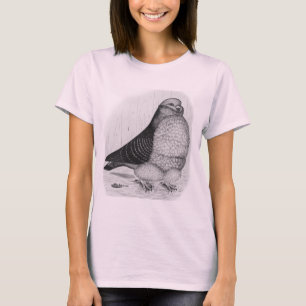 Chinese Owl Pigeon  Ink Drawing T-Shirt