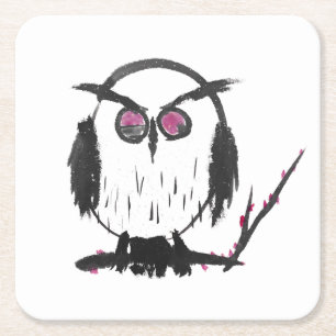 Chinese Owl Stone Coaster
