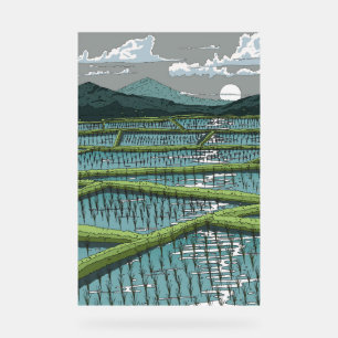 Chinese Paddy Field Acrylic Sign