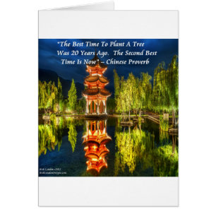 Chinese Pagoda And Nature Proverb