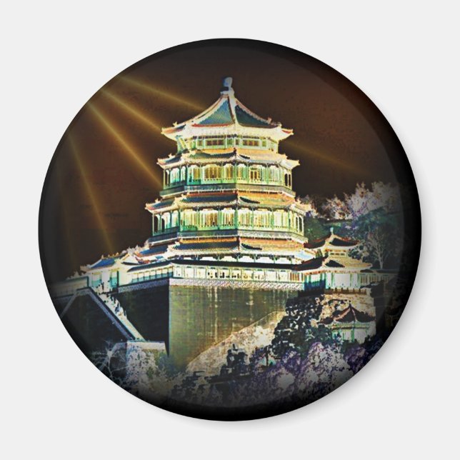 Chinese pagoda Buildings Magnet (Front)
