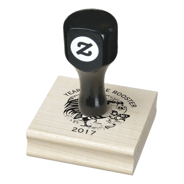 Chinese papercut Rooster Year 2017 Rubber Stamp (Stamp)