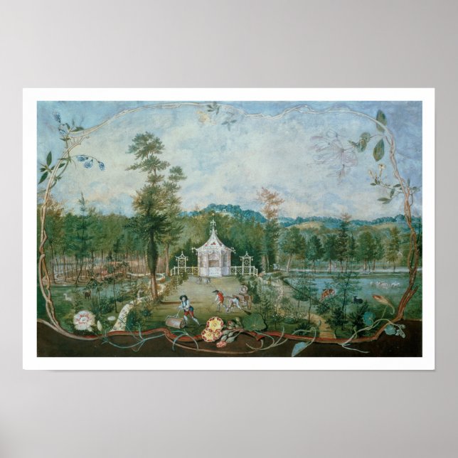 Chinese Pavilion in an English Garden, 18th centur Poster (Front)
