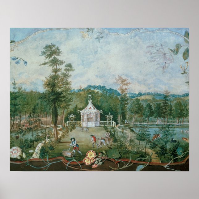 Chinese Pavilion in an English Garden, 18th centur Poster (Front)