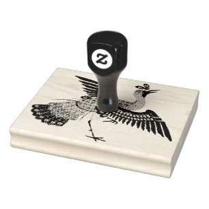 Chinese Peacock Animal Bird Rubber Stamp