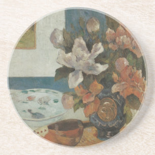 Chinese Peonies and Mandolin by Paul Gauguin Coaster