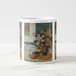 Chinese Peonies and Mandolin by Paul Gauguin Large Coffee Mug