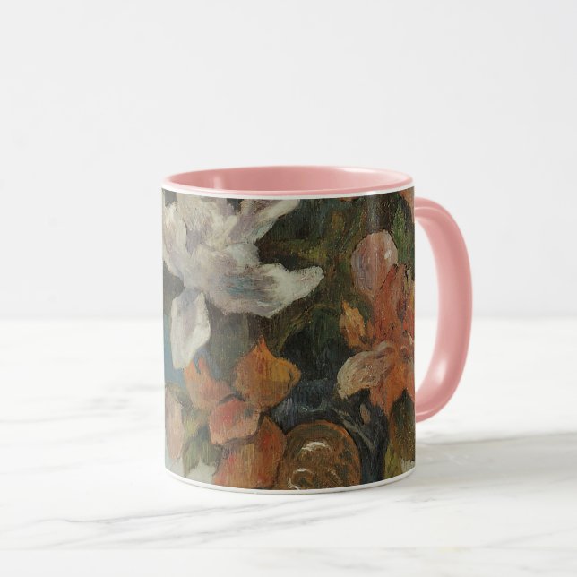 Chinese Peonies and Mandolin by Paul Gauguin Mug (Front Right)