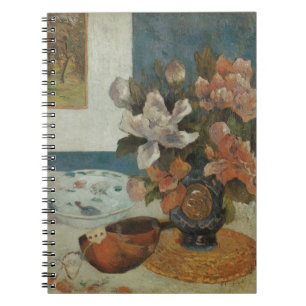 Chinese Peonies and Mandolin by Paul Gauguin Notebook
