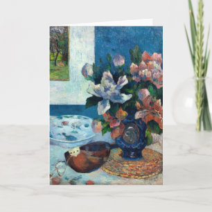 Chinese Peonies and Mandolin   Paul Gauguin Card
