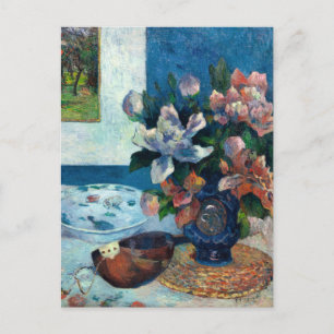 Chinese Peonies and Mandolin Paul Gauguin Postcard