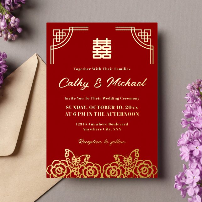 Chinese peony flower butterfly wedding papercut (Creator Uploaded)