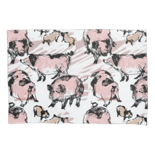 Chinese Pig Year 2019 Original drawing Pillow C Pillowcase