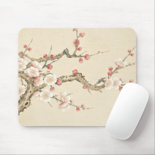Chinese Plum Blossom Mouse Pad, Traditional Gongbi Mat