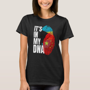 Chinese Plus Bahamian Mix DNA Flag Heritage T-Shirt