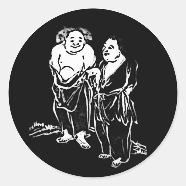 Chinese Poets Classic Round Sticker (Front)